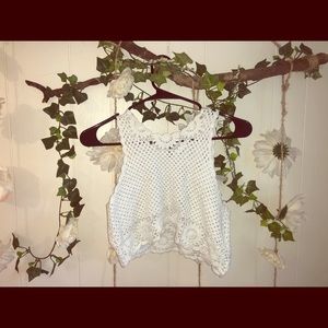 White DIVIDED Crop x Revolve